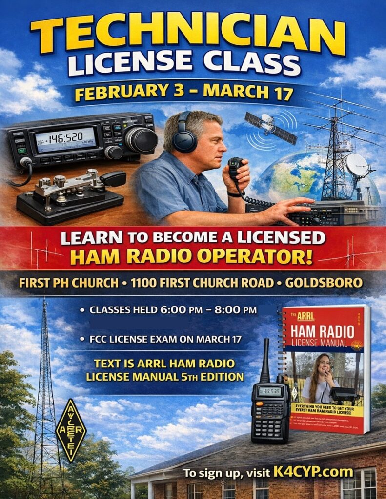 Technician License Class Feb 3 - Mar 17 from 6: pm - 8 pm