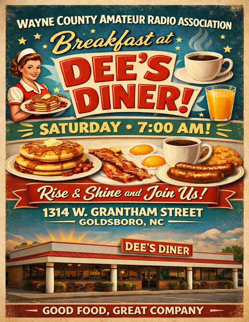 Breakfast Sat at 7:00 am at Dee's Diner