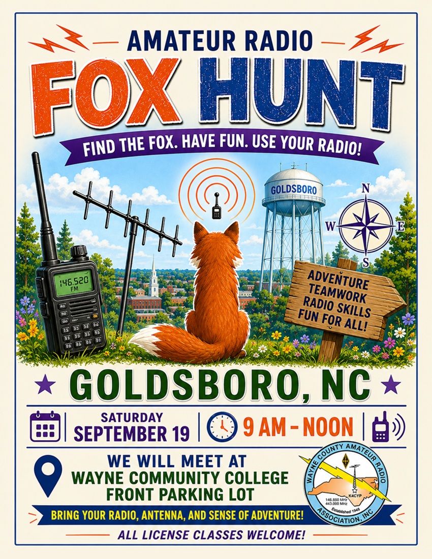 Fox Hunt 9/19 9am-Noon at WCC Parking Lot